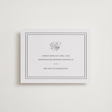 "Bradford" - Letterpress RSVP Online Enclosure Cards in Charcoal by Megan Davis - Front
