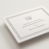 "Bradford" - Letterpress RSVP Online Enclosure Cards in Charcoal by Megan Davis - Detail