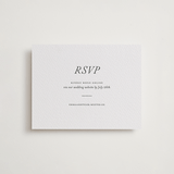 "Magnolia" - Letterpress RSVP Online Enclosure Cards in Pewter by Eric Clegg - Front