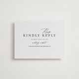 "modern classic" - Letterpress RSVP Online Enclosure Cards in Soft Black by Tamara Hilje - Front
