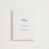 "Finely" - Letterpress RSVP Online Enclosure Cards in Soft Black by Ani Somi - Front