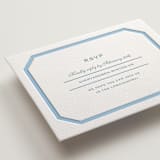 "Danbury" - Letterpress RSVP Online Enclosure Cards in Sky Blue by Megan Davis - Detail