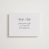 "palazzo" - Letterpress RSVP Online Enclosure Cards in Soft Black by Benita Crandall - Front