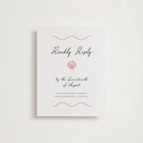 "Ocean Love" - Letterpress RSVP Online Enclosure Cards in Peach by Alston Foster - Front