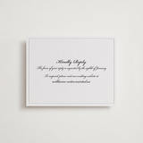 "Astor Elegance" - Letterpress RSVP Online Enclosure Cards in Midnight by Clover and Lamb - Front