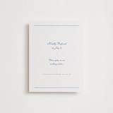 "Villa" - Letterpress RSVP Online Enclosure Cards in Provincial Blue by Blustery August - Front