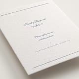 "Villa" - Letterpress RSVP Online Enclosure Cards in Provincial Blue by Blustery August - Detail