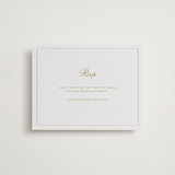 "Calia " - Letterpress RSVP Online Enclosure Cards in Avocado by Ani Somi - Front