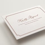 "Avery" - Letterpress RSVP Online Enclosure Cards in Dusty Rose by Jennifer Postorino - Detail