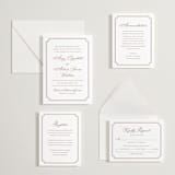 "Avery" - Letterpress RSVP Online Enclosure Cards in Cinnamon by Jennifer Postorino - Invitation Suite