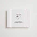 "Timeless Together" - Letterpress RSVP Online Enclosure Cards in Soft Black by Carolyn MacLaren - Front