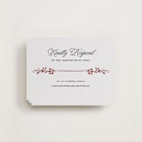 "Lake Como" - Letterpress RSVP Online Enclosure Cards in Maraschino | Soft Black by Kate Ahn - Front