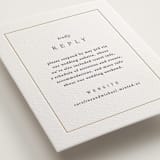 "Framed Monogram" - Letterpress RSVP Online Enclosure Cards in Faux Gold by Kelly Schmidt - Detail