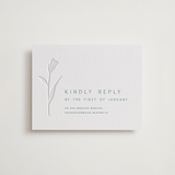 "Perennial" - Letterpress RSVP Online Enclosure Cards in Cucumber by Amy Kross - Front