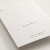 "Tuscany" - Letterpress RSVP Online Enclosure Cards in Sky Blue by Blustery August - Detail
