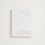 "Juniper" - Letterpress RSVP Online Enclosure Cards in Turquoise by Blustery August - Front