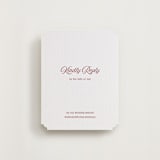 "Ritzy" - Letterpress RSVP Online Enclosure Cards in Maraschino by Nicoletta Savod - Front