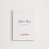 "Ritzy" - Letterpress RSVP Online Enclosure Cards in Scarlet by Nicoletta Savod - Front