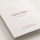 "Ritzy" - Letterpress RSVP Online Enclosure Cards in Scarlet by Nicoletta Savod - Detail