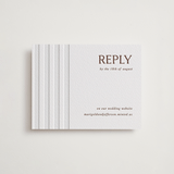 "Stripes" - Letterpress RSVP Online Enclosure Cards in Burnt Sienna by Kelly Watkins - Front