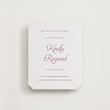 "Modernne" - Letterpress RSVP Online Enclosure Cards in Maraschino by Carolyn MacLaren - Front