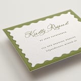 "Ethereal gardens" - Letterpress RSVP Online Enclosure Cards in Pistachio by Sarah Knight - Detail