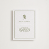 "wedding bouquet" - Letterpress RSVP Online Enclosure Cards in Pistachio by Lori Wemple - Front