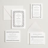 "Cosette" - Letterpress RSVP Online Enclosure Cards in Graphite by Melanie Kosuge - Invitation Suite