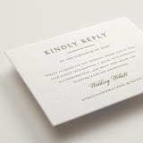 "Summit Meadows" - Letterpress RSVP Online Enclosure Cards in Pistachio by Ana Sharpe - Detail