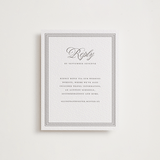 "Haverly" - Letterpress RSVP Online Enclosure Cards in Graphite by Jessica Williams - Front