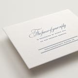 "Maison" - Letterpress RSVP Online Enclosure Cards in Provincial Blue by Megan Davis - Detail