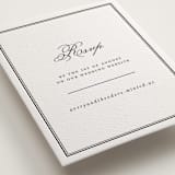 "Bliss" - Letterpress RSVP Online Enclosure Cards in Soft Black by Kelly Watkins - Detail