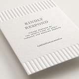 "The Sea" - Letterpress RSVP Online Enclosure Cards in Aegean by Jenna Holcomb - Detail