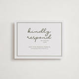 "The Verdure Suite" - Letterpress RSVP Online Enclosure Cards in Moss by Brittney Jensen - Front