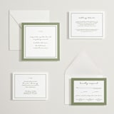"The Verdure Suite" - Letterpress RSVP Online Enclosure Cards in Artichoke by Brittney Jensen - Invitation Suite