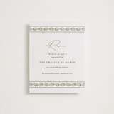 "Posy" - Letterpress RSVP Online Enclosure Cards in Pistachio by Olivia Raufman - Front