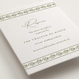 "Posy" - Letterpress RSVP Online Enclosure Cards in Pistachio by Olivia Raufman - Detail