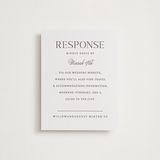 "Willow" - Letterpress RSVP Online Enclosure Cards in Coffee by Snow and Ivy - Front