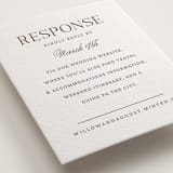 "Willow" - Letterpress RSVP Online Enclosure Cards in Coffee by Snow and Ivy - Detail