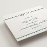 "Fresh Classic" - Letterpress RSVP Online Enclosure Cards in Cucumber by letterfix - Detail