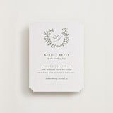 "Garden Script" - Letterpress RSVP Online Enclosure Cards in Artichoke by Katherine Moynagh - Front