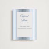 "Catamaran" - Letterpress RSVP Online Enclosure Cards in Provincial Blue by Morgan Kendall - Front
