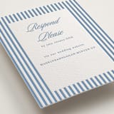"Catamaran" - Letterpress RSVP Online Enclosure Cards in Provincial Blue by Morgan Kendall - Detail