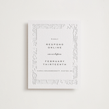 "Subtle Marble" - Letterpress RSVP Online Enclosure Cards in Soft Black by Erin L. Wilson - Front