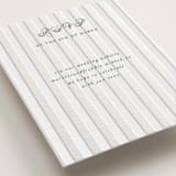 "Striped" - Letterpress RSVP Online Enclosure Cards in Soft Black by Baumbirdy - Detail