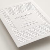 "cerchi" - Letterpress RSVP Online Enclosure Cards in Stone by Vera Lim - Detail