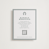 "The Ranch" - Letterpress RSVP Online Enclosure Cards in Stone by Jenna Holcomb - Front