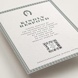 "The Ranch" - Letterpress RSVP Online Enclosure Cards in Stone by Jenna Holcomb - Detail