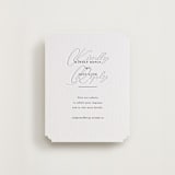 "Bespoke" - Letterpress RSVP Online Enclosure Cards in Soft Black | Blind Deboss by Meggy Masters - Front