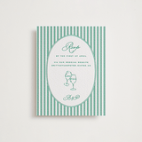 "Lakeview" - Letterpress RSVP Online Enclosure Cards in Shamrock by Claudia Orengo - Front